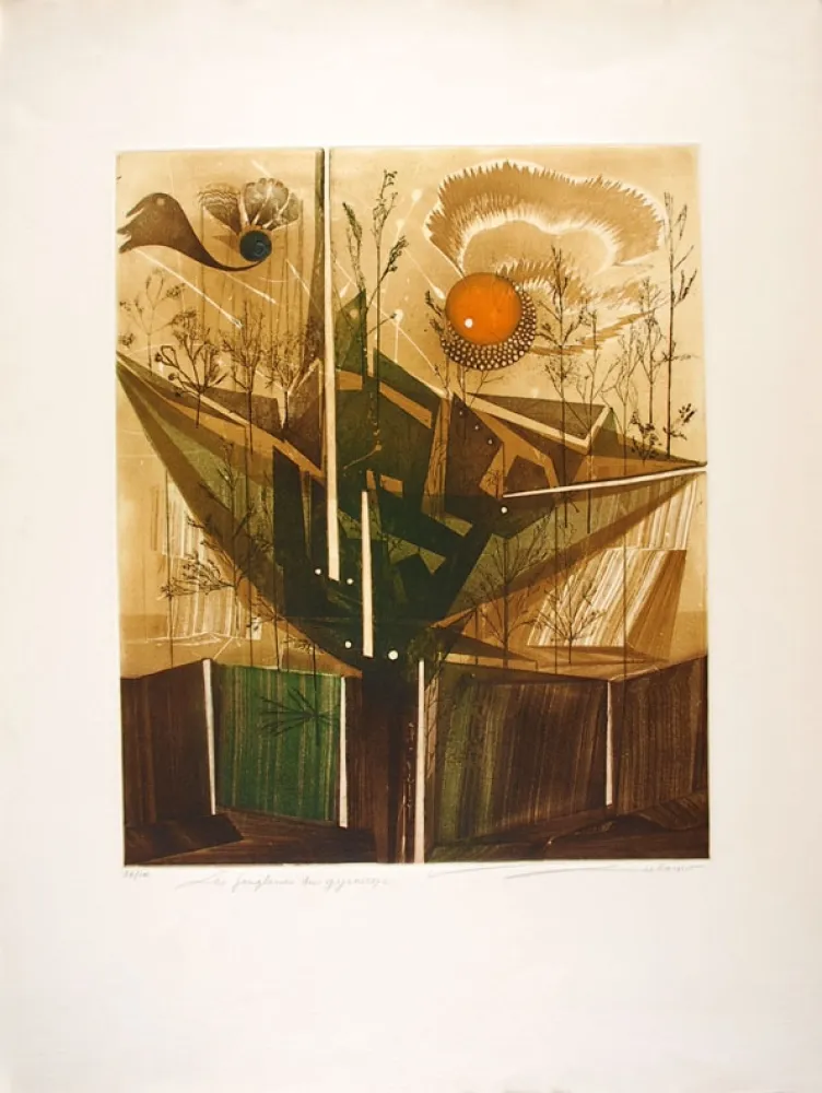 Ets En Aquatint Lubarow - Les jongleries du Gyroscope