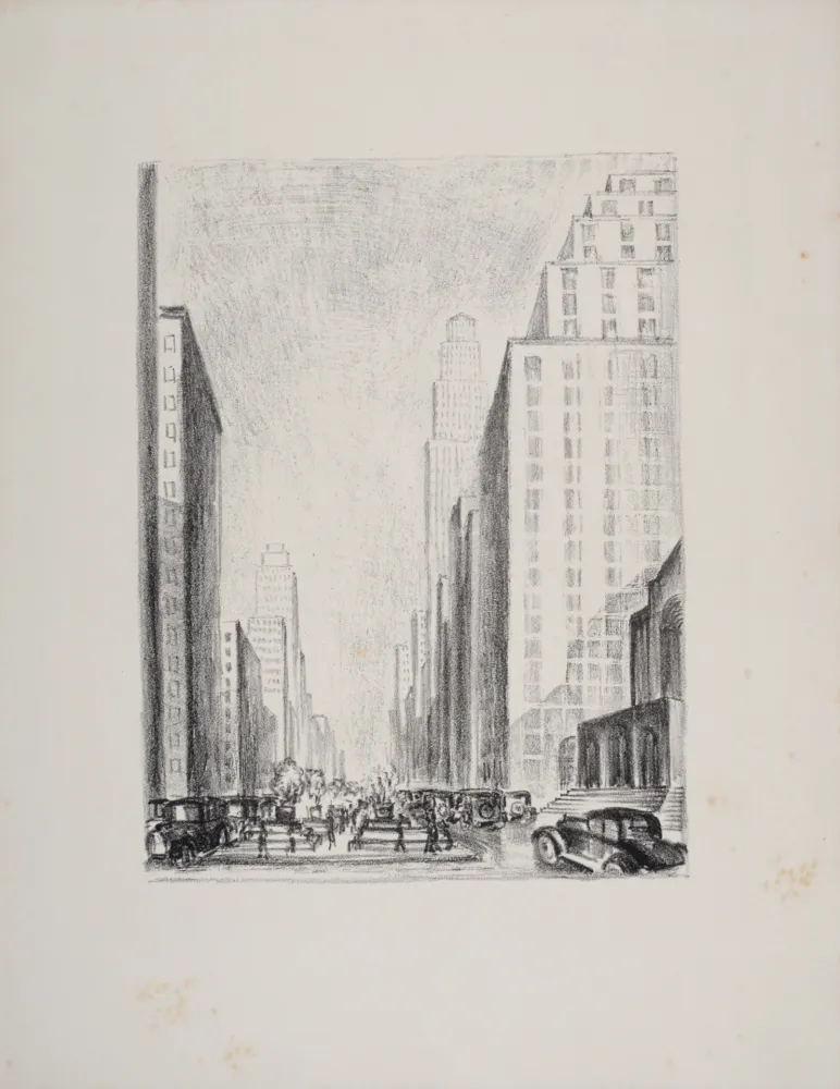 Lithografie Lubbers - New-York, 1931