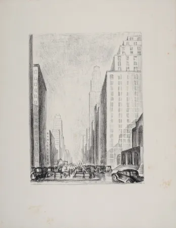 Lithografie Lubbers - New-York, 1931