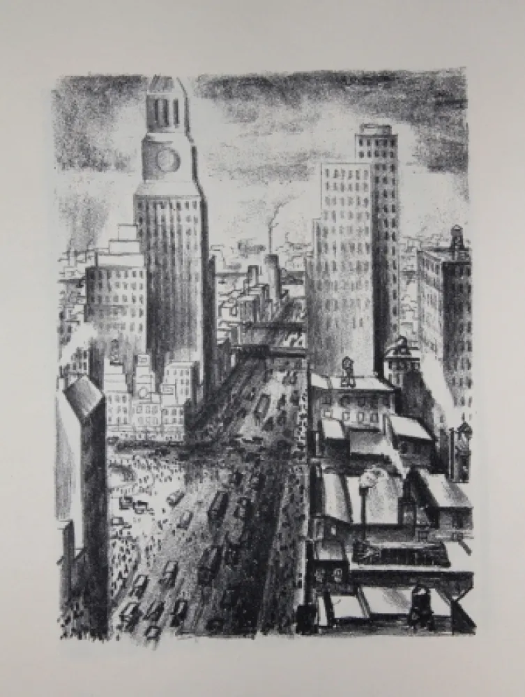 Lithografie Lubbers - NEW-YORK