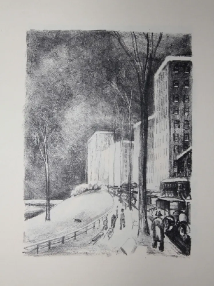 Lithografie Lubbers - NEW-YORK / CENTRAL PARK