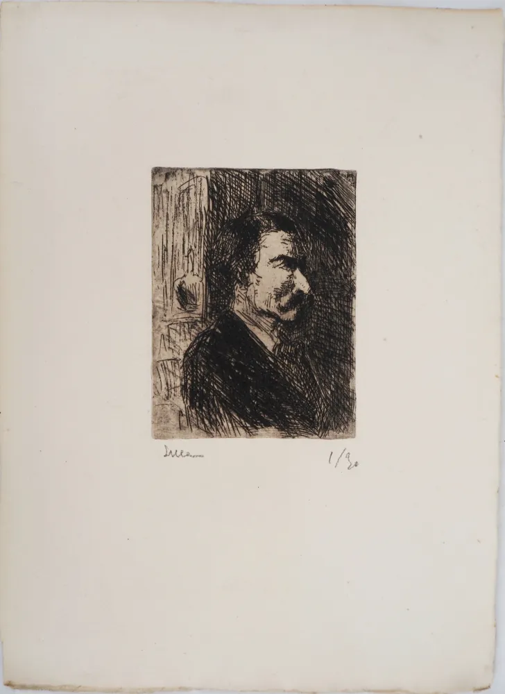 Droge Naald Luce - Maximilien LUCE - L'Apothicaire Vers 1895 - Gravure originale signée