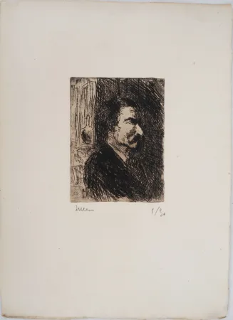 Droge Naald Luce - Maximilien LUCE - L'Apothicaire Vers 1895 - Gravure originale signée