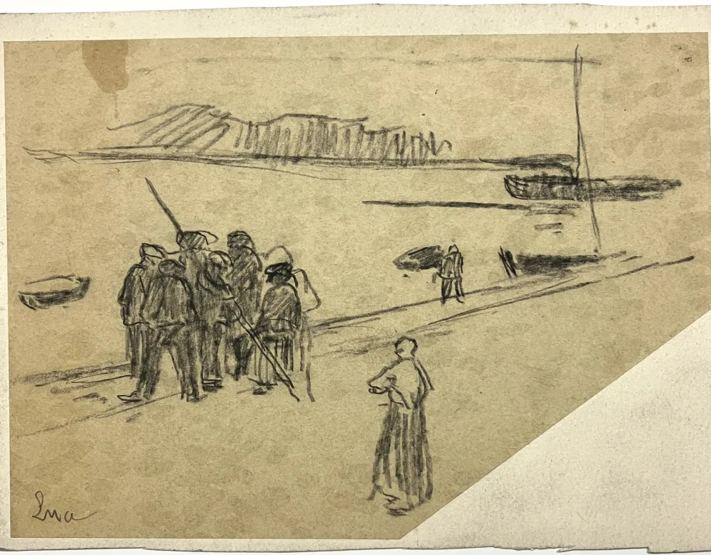 Geen Techniek Luce - Personnages et falaises. Vers 1900. 