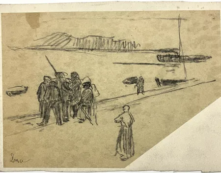 Geen Techniek Luce - Personnages et falaises. Vers 1900. 