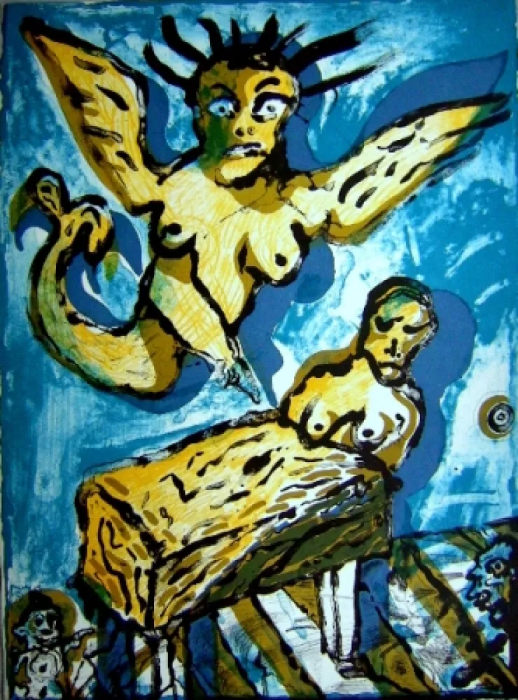 Lithografie Lucebert - Composition