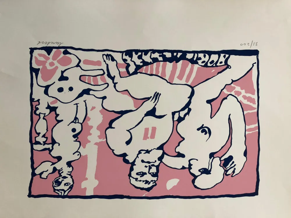 Zeefdruk Lucebert - Die Olympiker