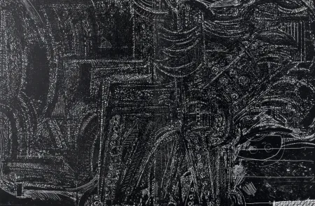 Lithografie Luginbühl - Abstract Composition,1964