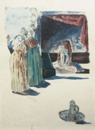 Lithografie Lunois - Femmes Arabes