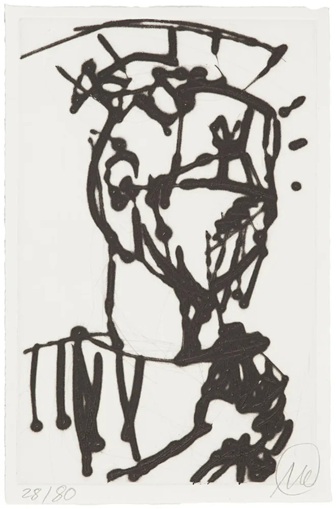 Droge Naald Lüpertz - Ohne Titel