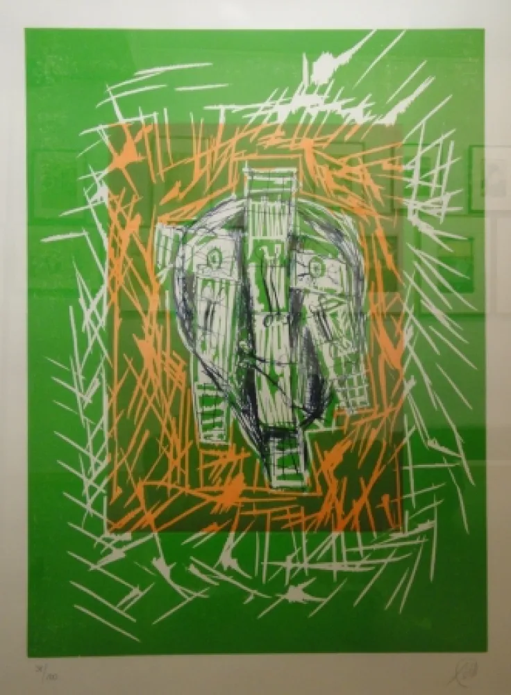 Houtsnede Lüpertz - Parsifal