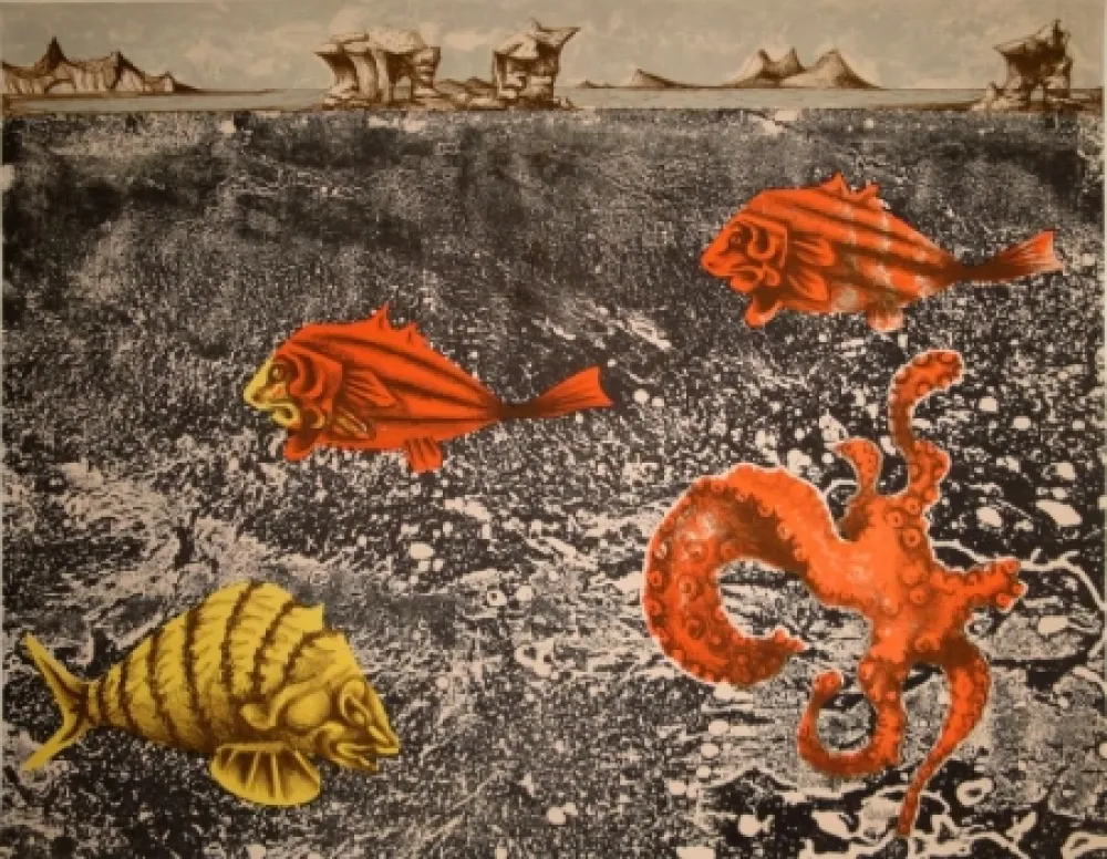 Lithografie Lurcat - Fruits de mer