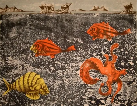 Lithografie Lurcat - Fruits de mer