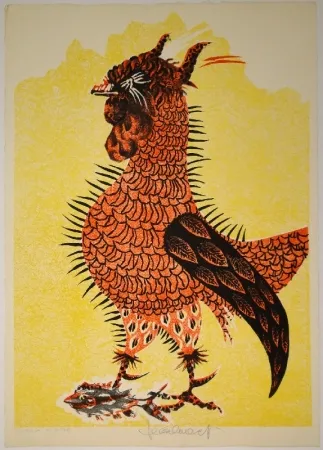 Lithografie Lurcat - Le Coq rouge