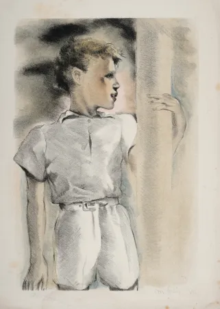 Lithografie Lydis - Portrait d'enfant, 1938 - Hand-signed