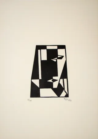 Houtsnede Maatsch - Composition, 1926