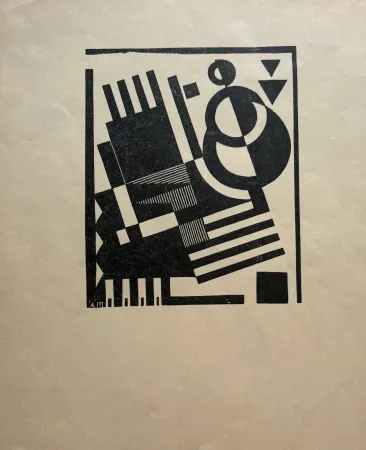 Linosnede Maes - Composition 10 (proof for Belgian periodical 