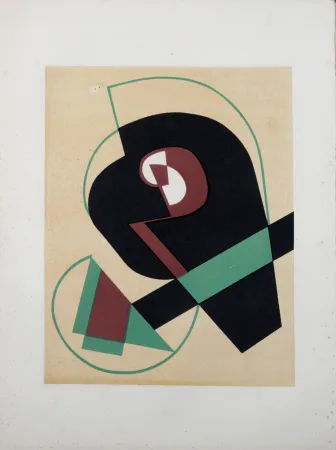 Lithografie Magnelli - Jean Arp, Alberto Magnelli & Sophie Taeuber-Arp. - Untitled Collaboration, Aux Nourritures Terrestres, 1950
