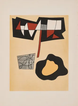 Lithografie Magnelli - Jean Arp - Alberto Magnelli - Sophie Taeuber, Aux Nourritures Terrestres, 1950 