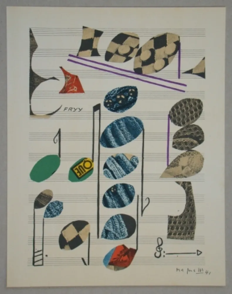 Lithografie Magnelli - Papier collé, 1941