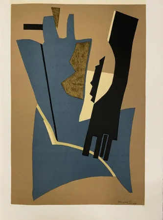 Lithografie Magnelli - Papier collé 1948