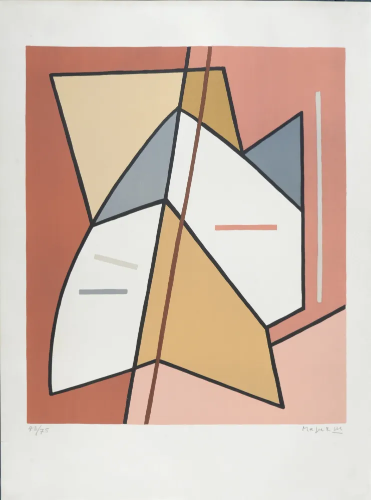 Lithografie Magnelli - Sans titre F, 1970 - Hand-signed!