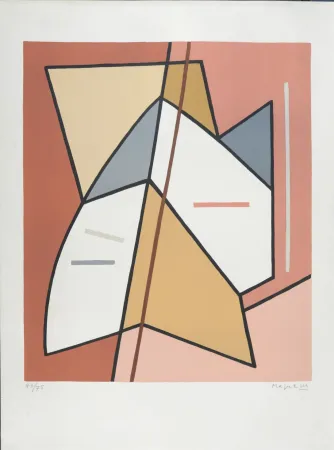 Lithografie Magnelli - Sans titre F, 1970 - Hand-signed!