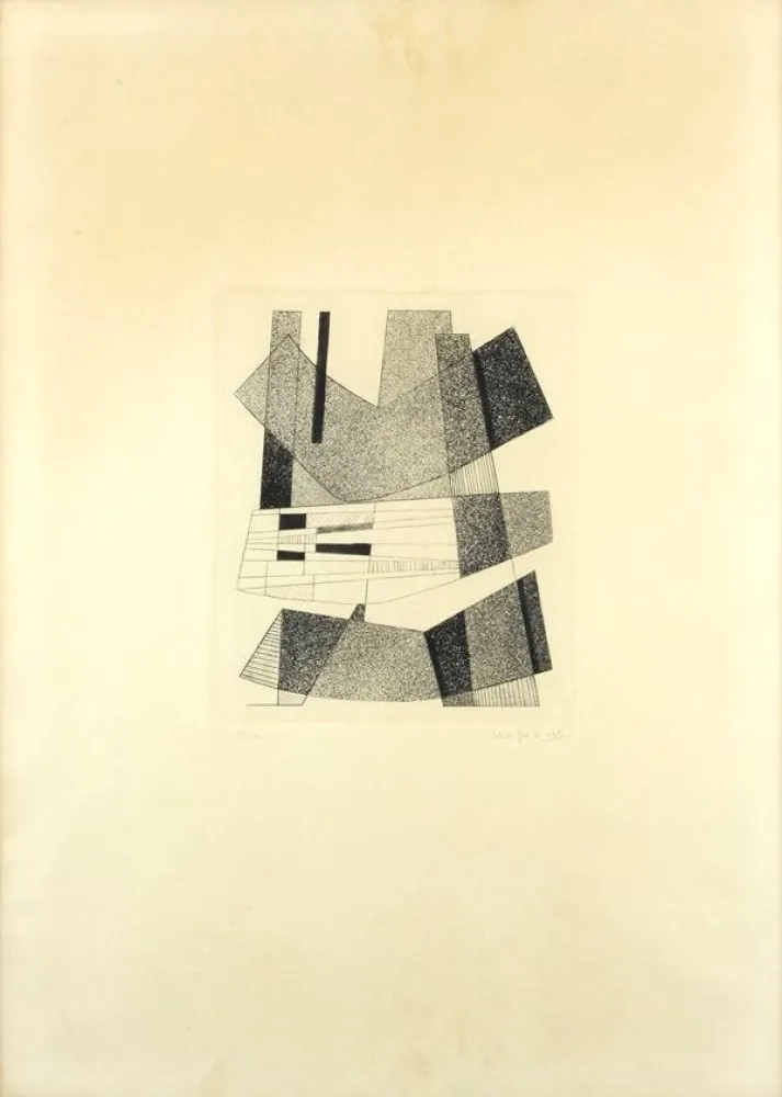 Ets En Aquatint Magnelli - Senza Titolo