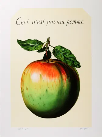 Lithografie Magritte - Ceci n’est pas une pomme (This is not an apple)