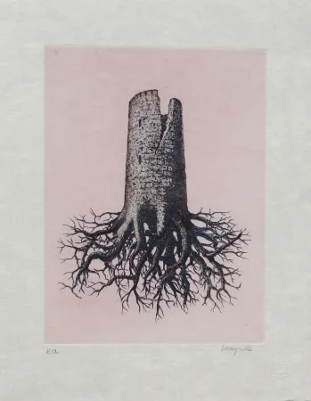 Ets En Aquatint Magritte - La Folie Almayer
