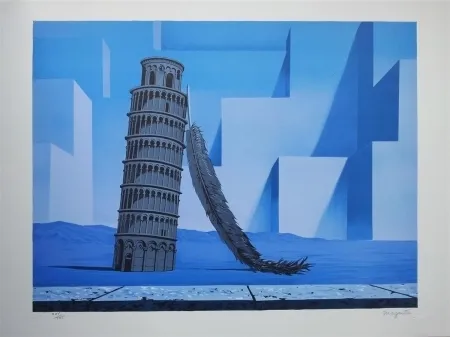 Lithografie Magritte - La nuit de Pise (night in Pisa)
