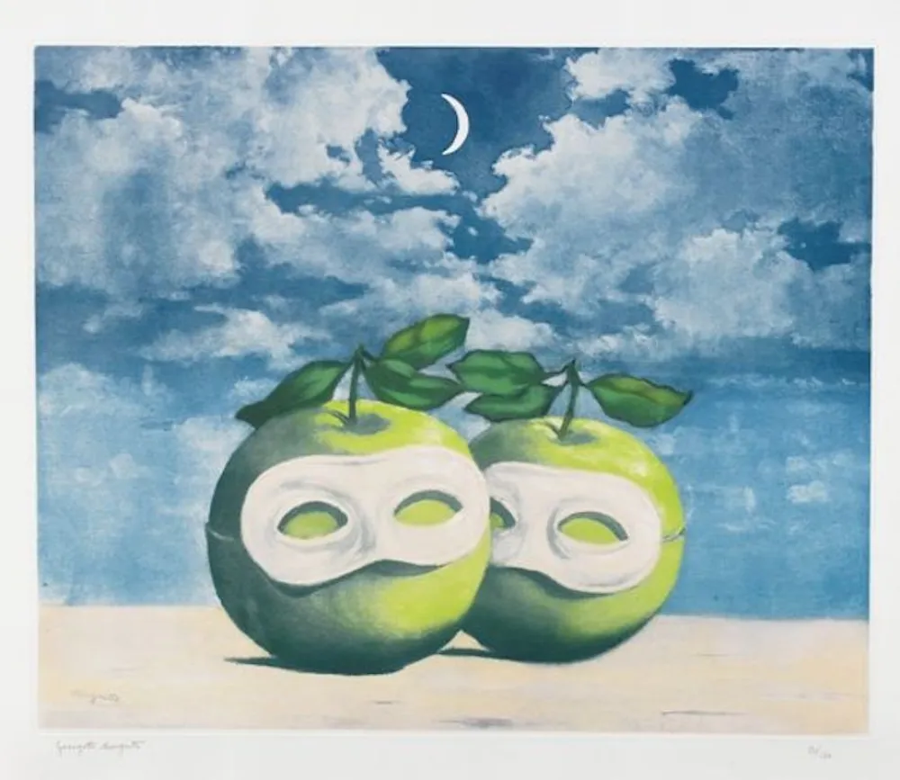 Ets En Aquatint Magritte - La Valse Hesitation