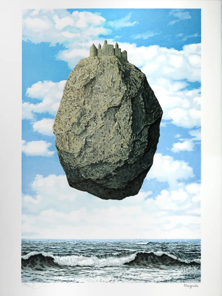 Lithografie Magritte - Le Château des Pyrénées (The Castle of the Pyrenees)