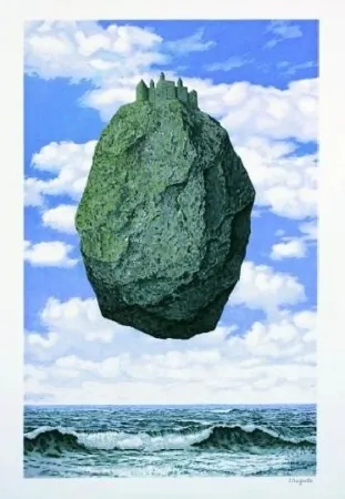 Lithografie Magritte - Le château des Pyrénées,1959