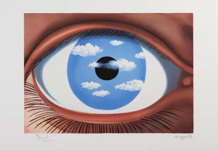 Lithografie Magritte - Le Faux Miroir (The False Mirror)