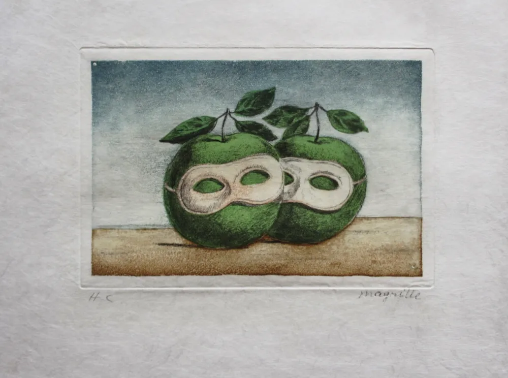 Ets En Aquatint Magritte - Le Prêtre Marie