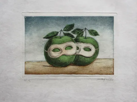 Ets En Aquatint Magritte - Le Prêtre Marie