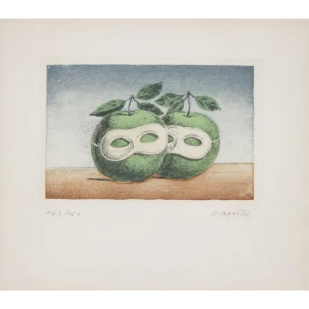 Ets En Aquatint Magritte - LE PRÊTRE MARIÉ, PLATE I, FROM SIGNE DE SURVIE AU TEMPS D'AMOUR, 1968 