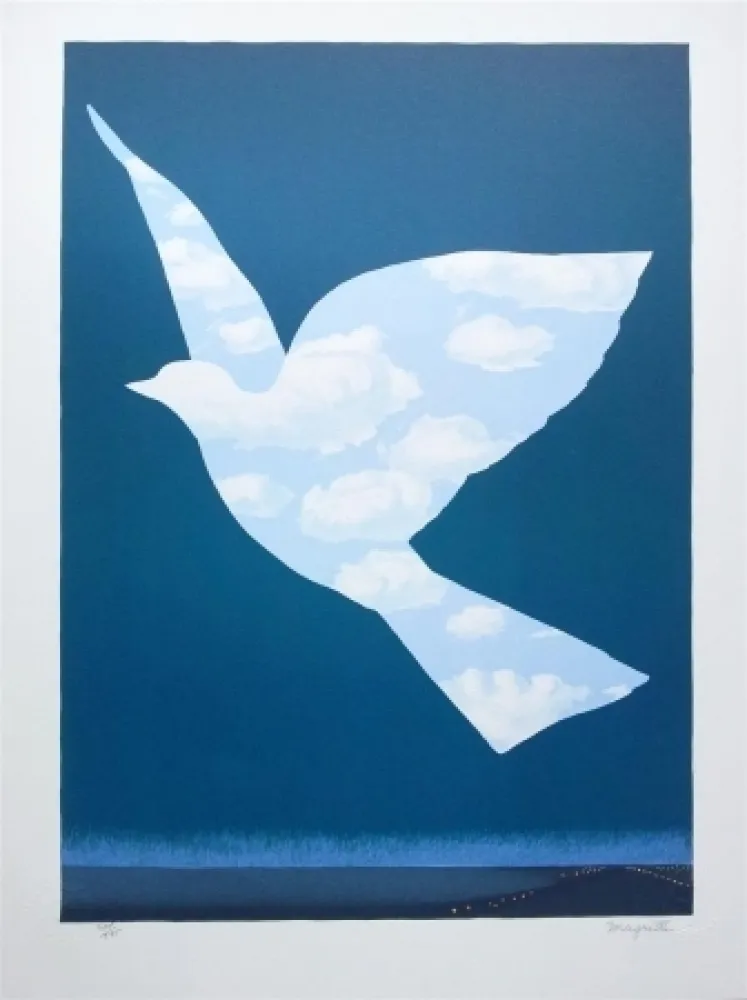 Lithografie Magritte - L'Oiseau de ciel (Sky bird)