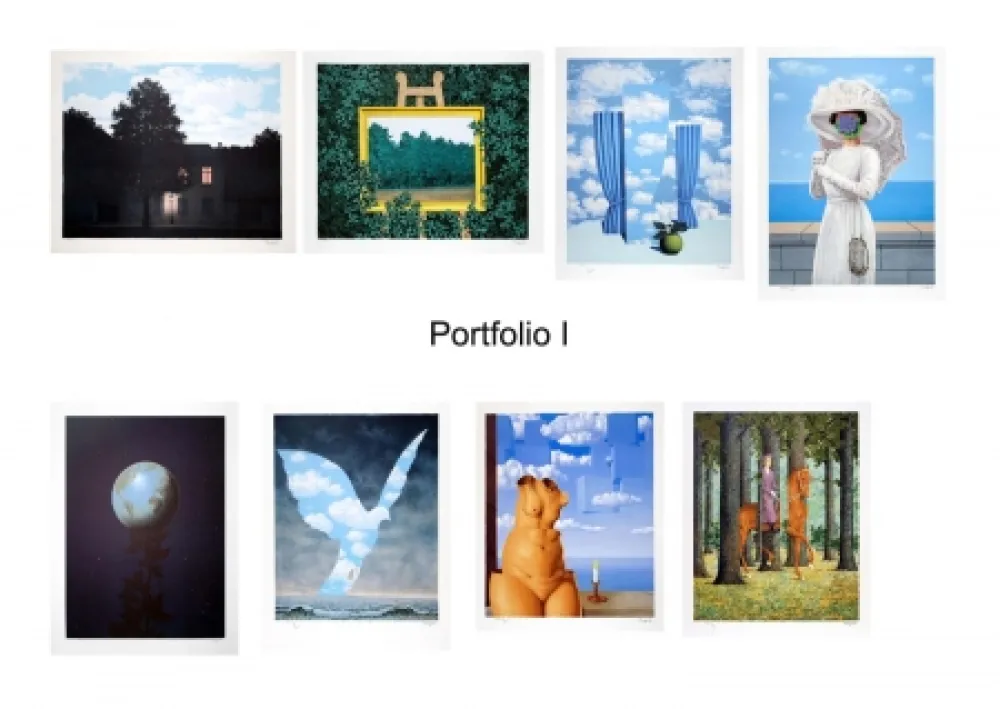 Lithografie Magritte - Portfolio I, Suite de 8 lithographies 