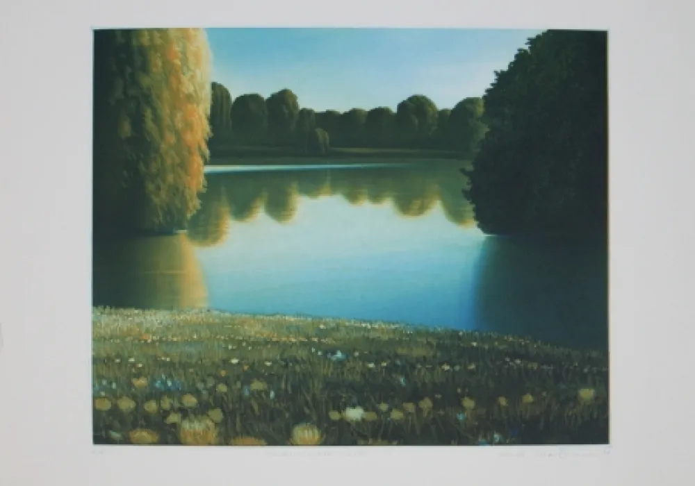 Ets En Aquatint Maibaum - Genesis:  Wiese