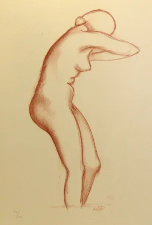 Lithografie Maillol - Aristide Maillol (1861 -1944). Femme nue debout. 1935. Lithographie signée.