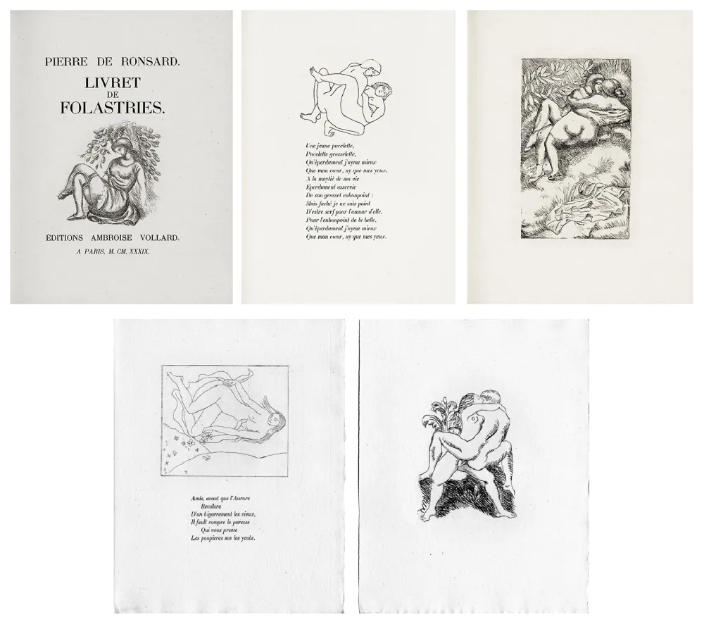 Geïllustreerd Boek Maillol - Ronsard : LIVRET DE FOLASTRIES. 43 gravures originales (1939)
