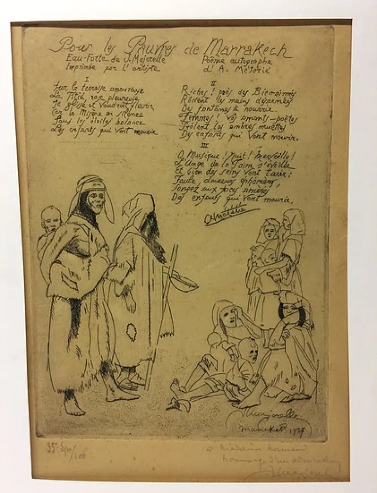 Ets Majorelle - Pour les pauvres de Marrakech. 