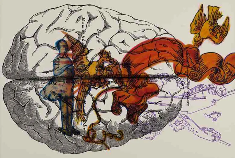 Digitale Print Malani - Girl watching