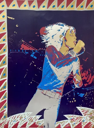 Zeefdruk Malaval - The Rolling Stones, 1974.
