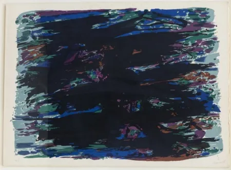 Lithografie Manessier - Composition abstraite