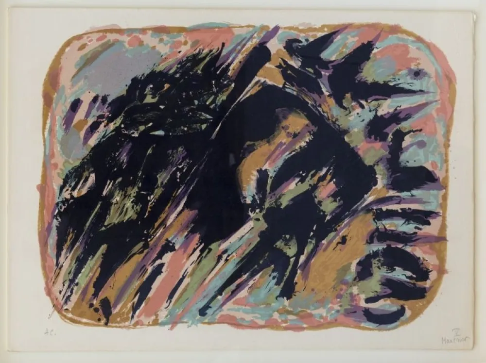 Lithografie Manessier - Composition abstraite 