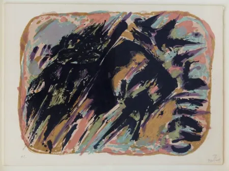 Lithografie Manessier - Composition abstraite 