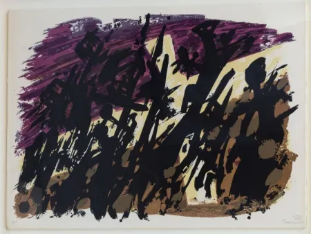 Lithografie Manessier - Composition abstraite 